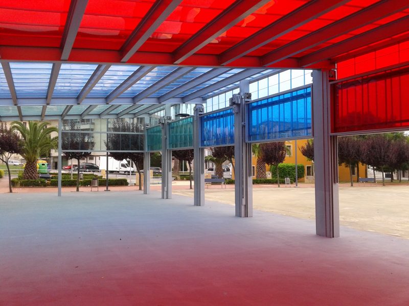 Red Polycarbonate Glazing Panel