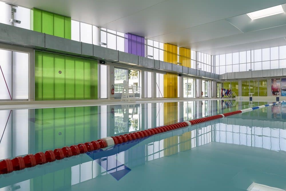 Daylighting System Translucent Facades used in PARK AQUATIC CENTRE VAUROUX, France 