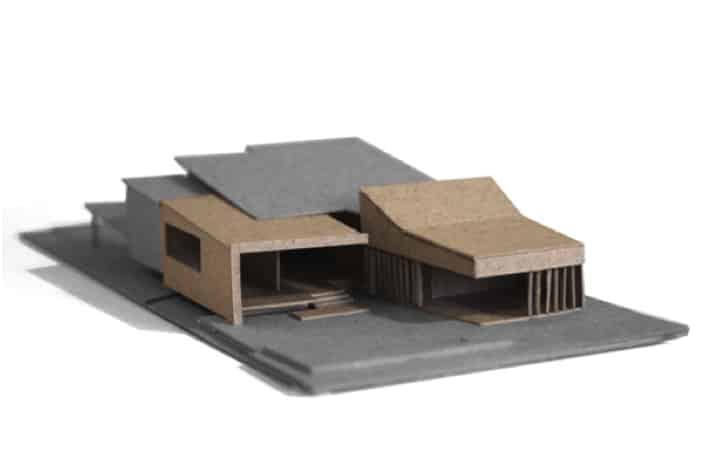 Grange Residence model by Kieran Gaite Architects QLD using Danpalon custom skylights and panels