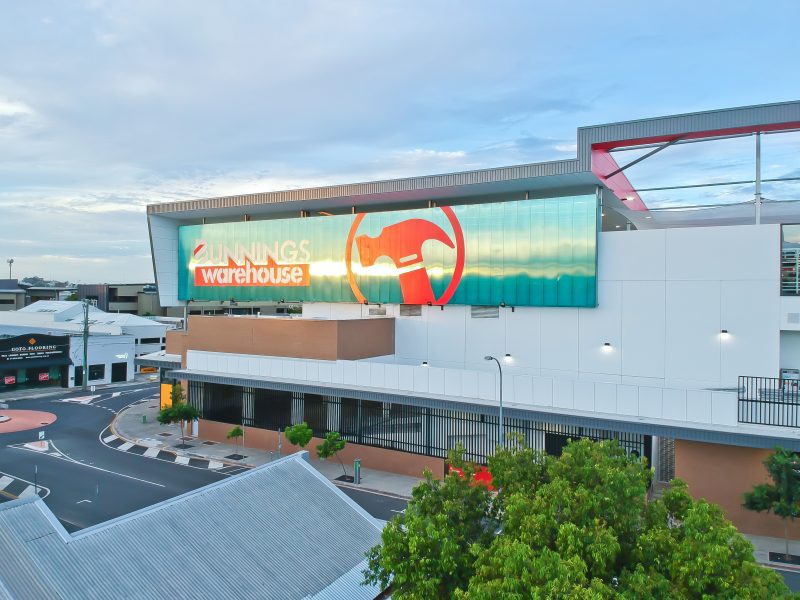 Bunnings Newstead Polycarbonate Facade Aerial View