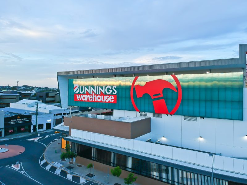 Bunnings Newstead Polycarbonate Facade Aerial View
