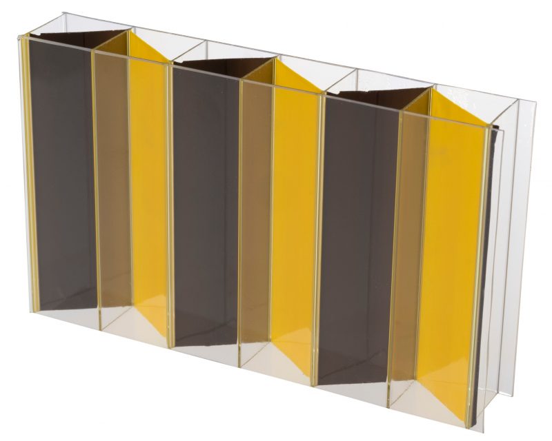 Canary Yellow & Chocolate Brown Polycarbonate Panel