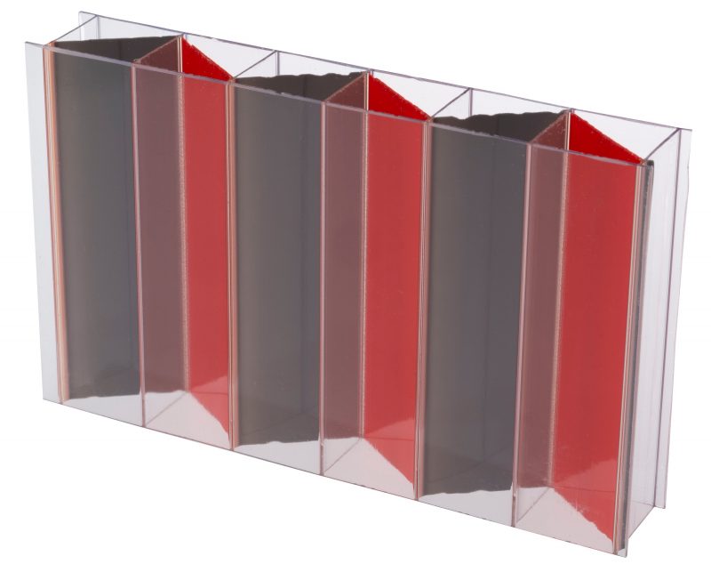 Crimson Red & Grey Thunder Polycarbonate Panel