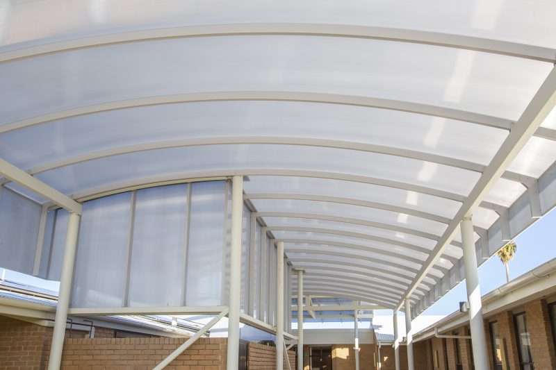 Lerwin Aged Care polycarbonate roof panels
