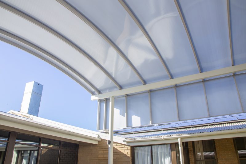 Lerwin Aged Care polycarbonate roofing