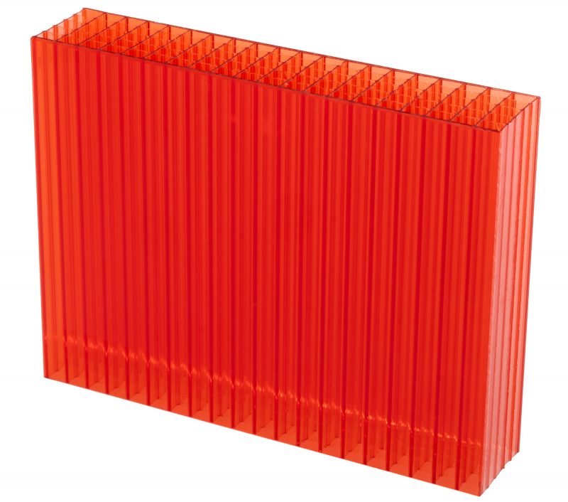 Red Polycarbonate Panel