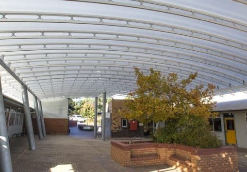 Golden Grove Lutheran Primary School Roofing Danpalon Roofing SpaceTruss, Clear Roof panels with a Thickness of 16mm by Danpal® 