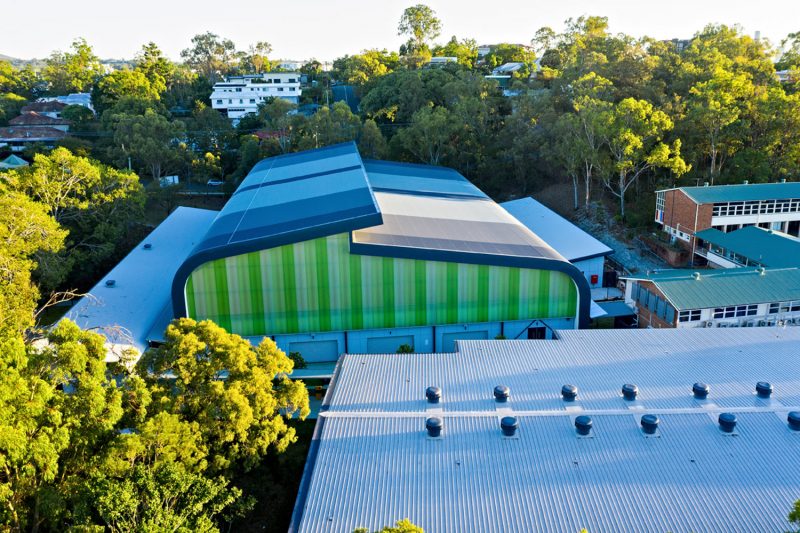 Indooroopilly State High School Facade Aerial View
